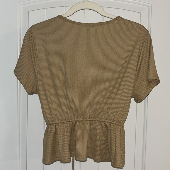 Brown tie front shirt - Picture 3 of 3